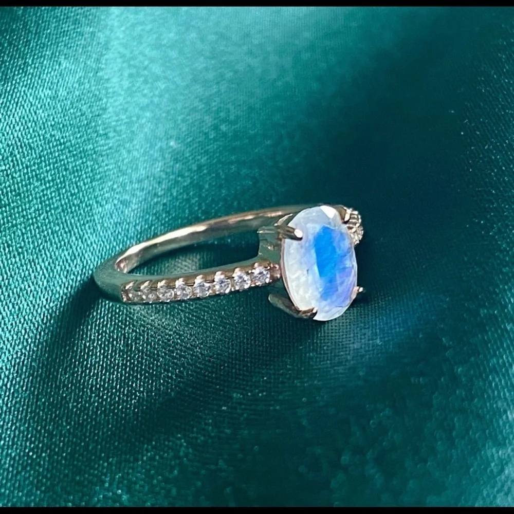 ‘SHE'S A RAINBOW' Moonstone 14k Rose Gold Ring